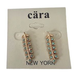 Cara Gold and Turquoise Earrings NWT